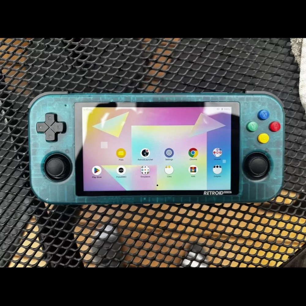 Retroid Pocket 3+ Plus 128 GB Translucent Blue Android Handheld With Case